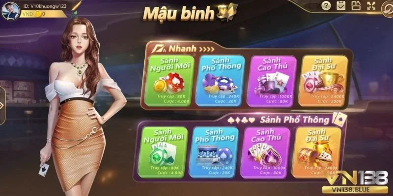 Top 3 tựa game bài được yêu thích tại VN138.